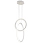 Fettle - LED Double Hoop Modern White Pendant