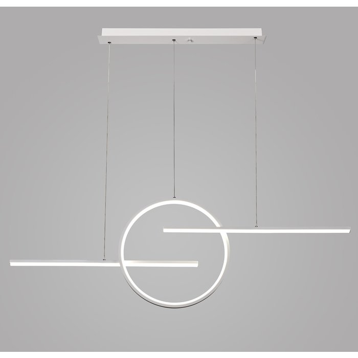 Fettle - LED Linear & Hoop Modern White Pendant