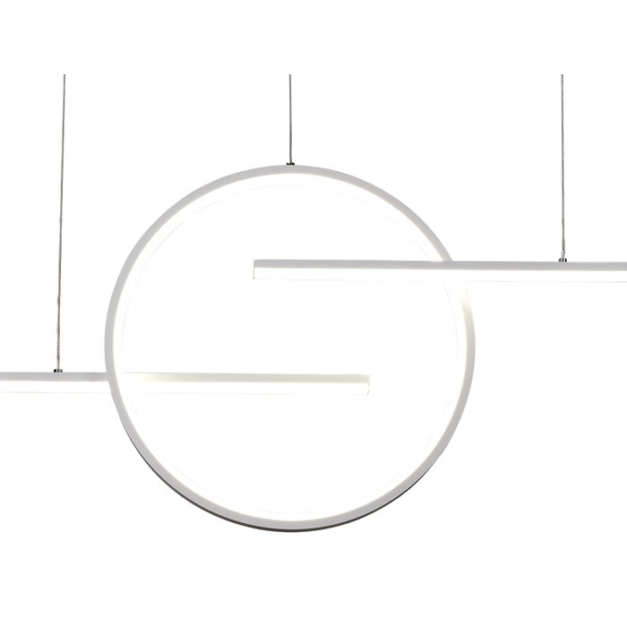 Fettle - LED Linear & Hoop Modern White Pendant