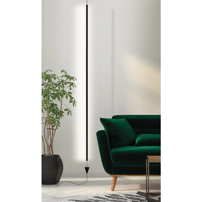 Patayo - Vertical LED Pendant/Floor Lamp in Black