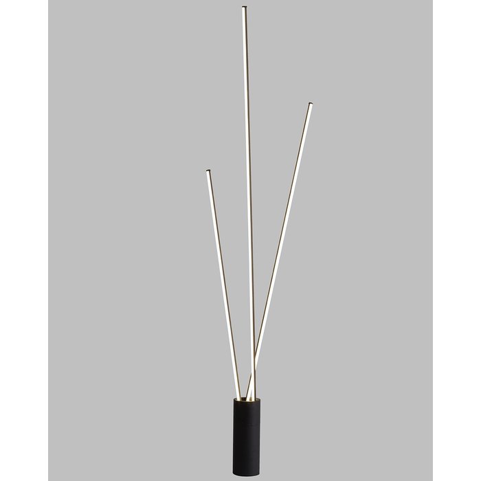 Patayo - 3 Light LED Floor Lamp in Black