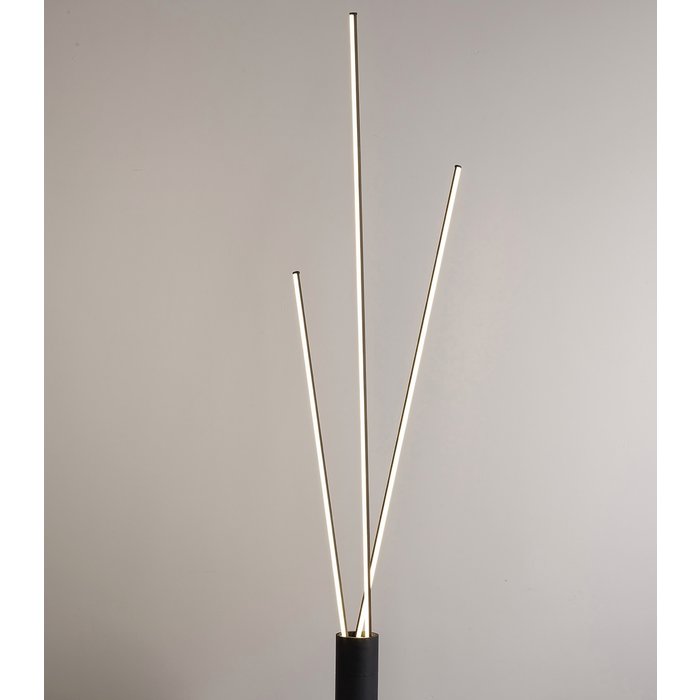 Patayo - 3 Light LED Floor Lamp in Black