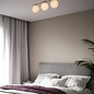 Gratitude - Brass and Opal Glass Semi-Flush Scandi Ceiling Light