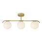 Gratitude - Brass and Opal Glass Semi-Flush Scandi Ceiling Light