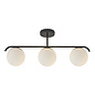 Gratitude - Black and Opal Glass Semi-Flush Scandi Ceiling Light