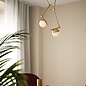 Teign - Brass & Opal Adjustable Scandi Wall Light/Pendant Light