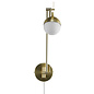 Teign - Brass & Opal Adjustable Scandi Wall Light/Pendant Light