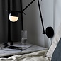 Teign - Black & Opal Adjustable Scandi Wall Light/Pendant Light