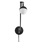 Teign - Black & Opal Adjustable Scandi Wall Light/Pendant Light