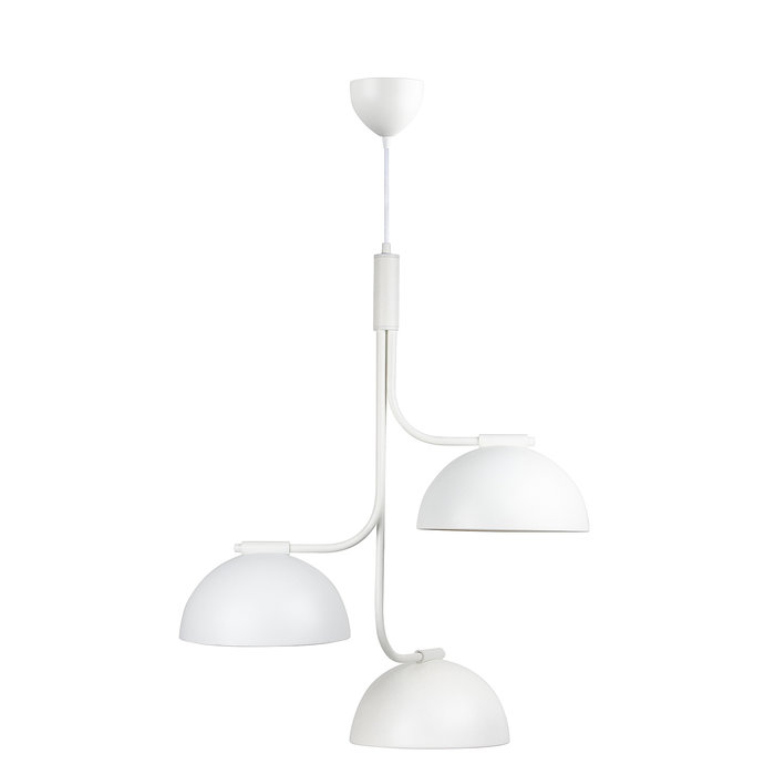 Nula - 3 Light White Scandi Cluster Pendant