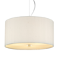 Rana - 3 Light Polished Chrome Pendant with Bespoke Satin Shade