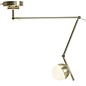 Teign - Brass & Opal Adjustable Scandi Wall Light/Pendant Light