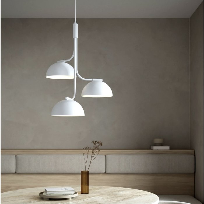 Nula - 3 Light White Scandi Cluster Pendant