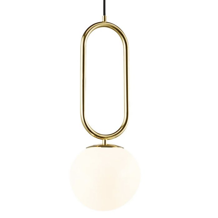 Cherish - Shaped Opal and Brass Small Scandi Pendant