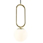 Cherish - Shaped Opal and Brass Small Scandi Pendant