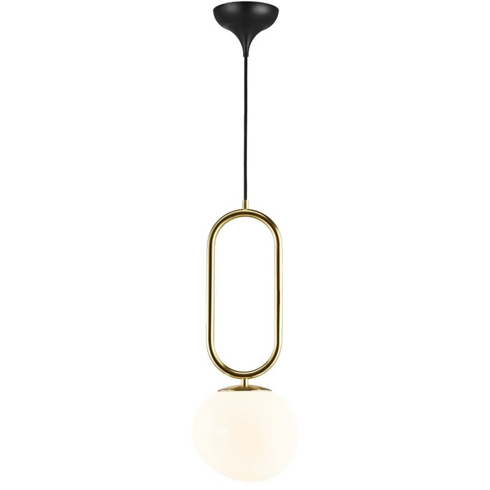 Cherish - Shaped Opal and Brass Small Scandi Pendant