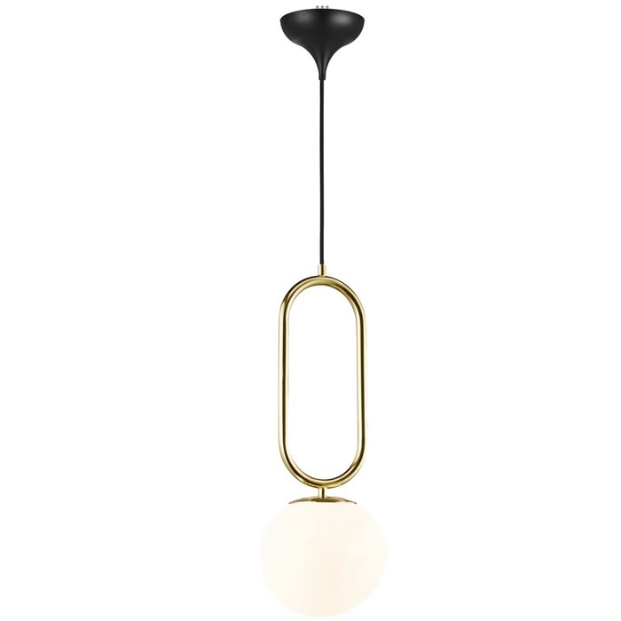 Cherish - Shaped Opal and Brass Small Scandi Pendant