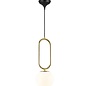 Cherish - Shaped Opal and Brass Small Scandi Pendant