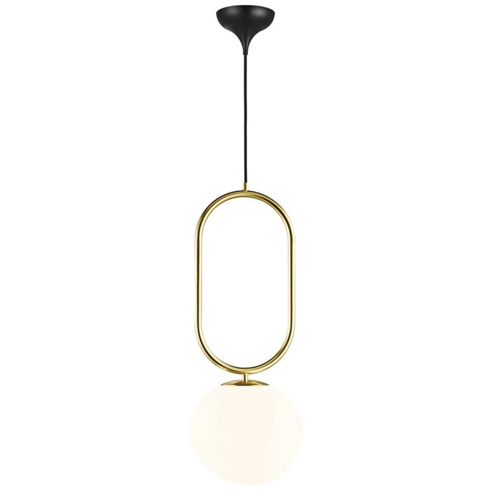 Cherish - Shaped Opal and Brass Large Scandi Pendant