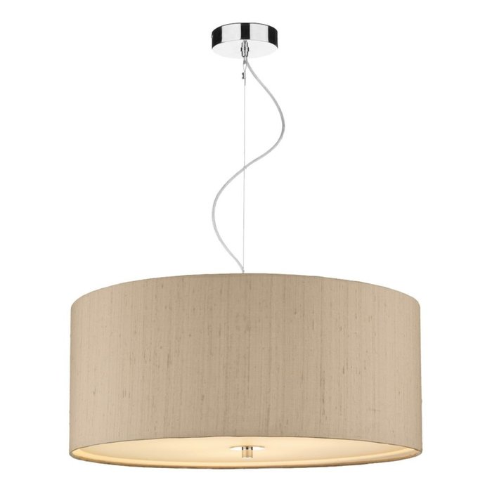 Rana - 3 Light Polished Chrome Pendant with Bespoke Satin Medium Shade