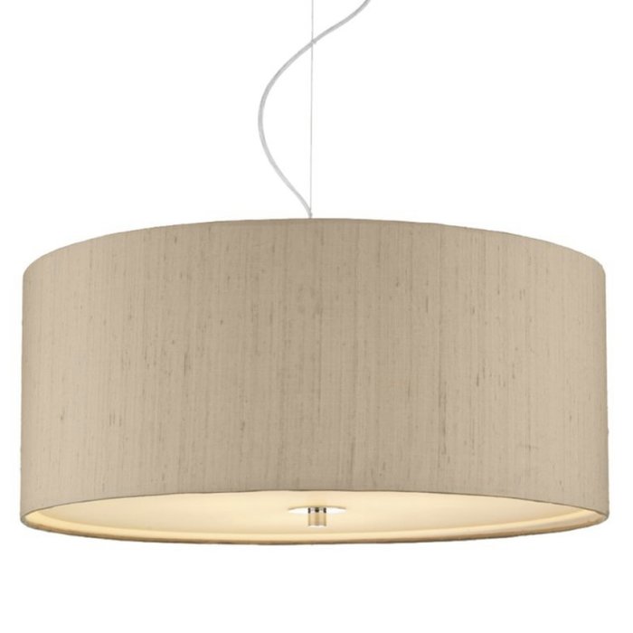 Rana - 3 Light Polished Chrome Pendant with Bespoke Satin Medium Shade