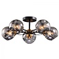 Deliah - 5 Light Smoked Glass Semi Flush Ceiling Light