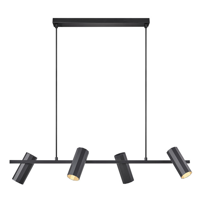 Alain - 4 Light Black Scandi Bar Pendant Light