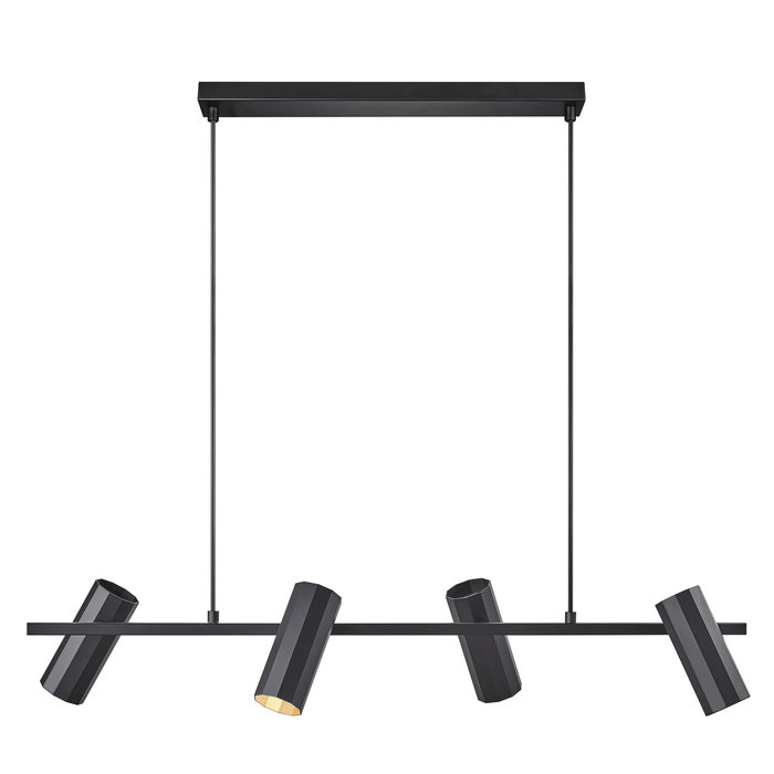 Alain - 4 Light Black Scandi Bar Pendant Light