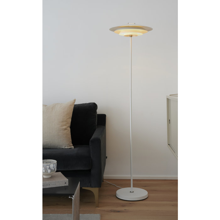 Classis - Louvred White Scandi Floor Lamp