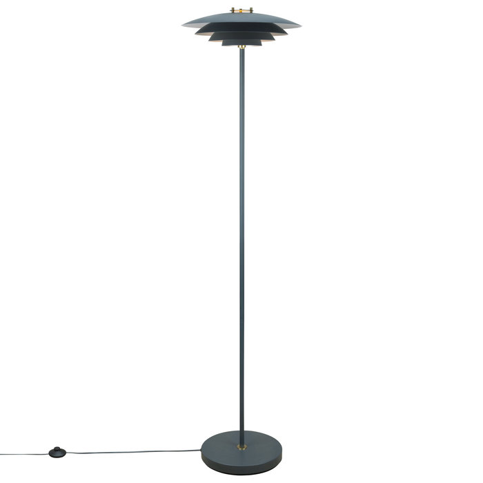 Classis - Louvred Grey Scandi Floor Lamp