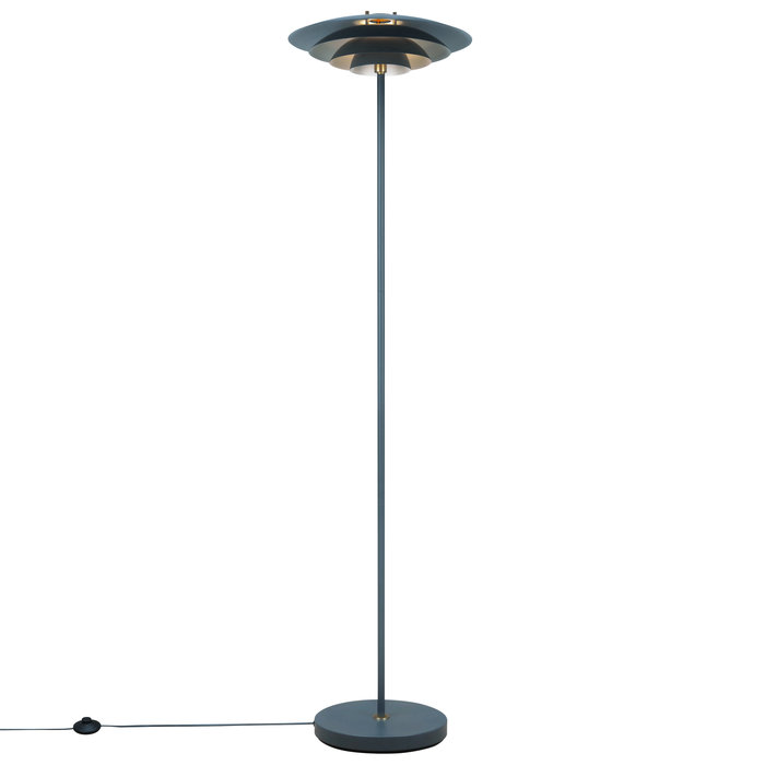 Classis - Louvred Grey Scandi Floor Lamp