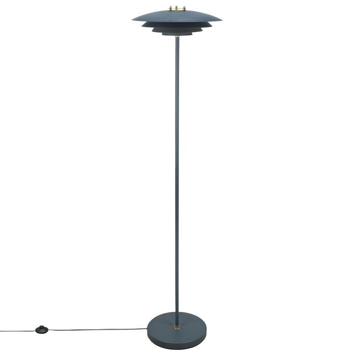 Classis - Louvred Grey Scandi Floor Lamp