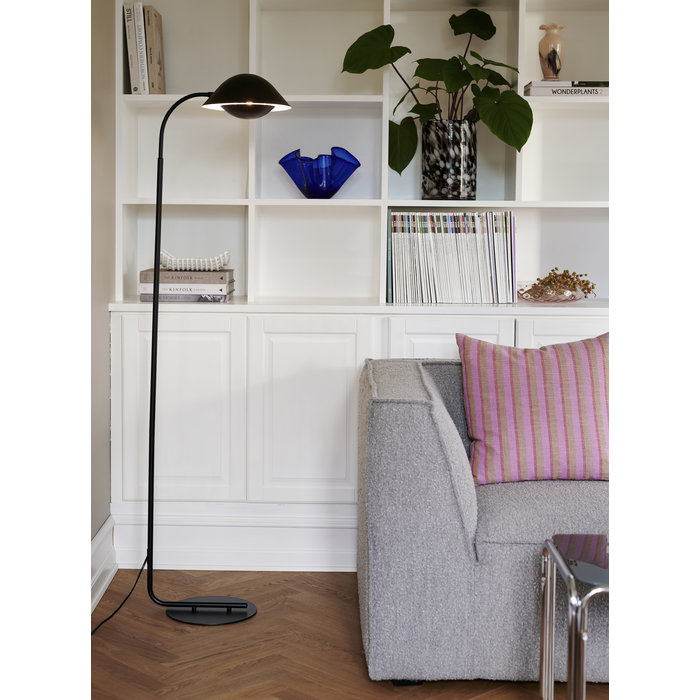 Freda - Scandi Black Floor Lamp