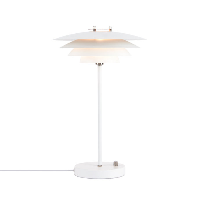 Classis - Louvred White Scandi Table Lamp