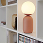 Nystan - Terracotta and Opal Glass Scandi Table Lamp