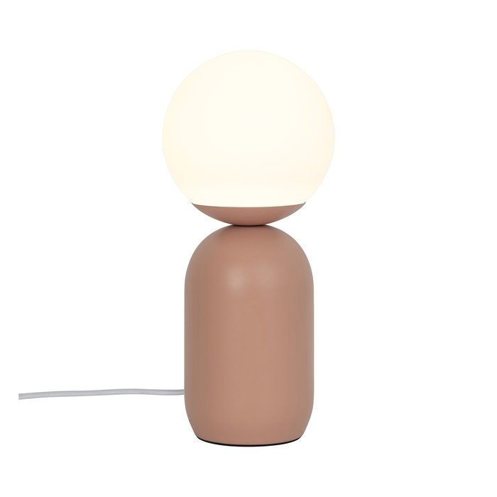 Nystan - Terracotta and Opal Glass Scandi Table Lamp