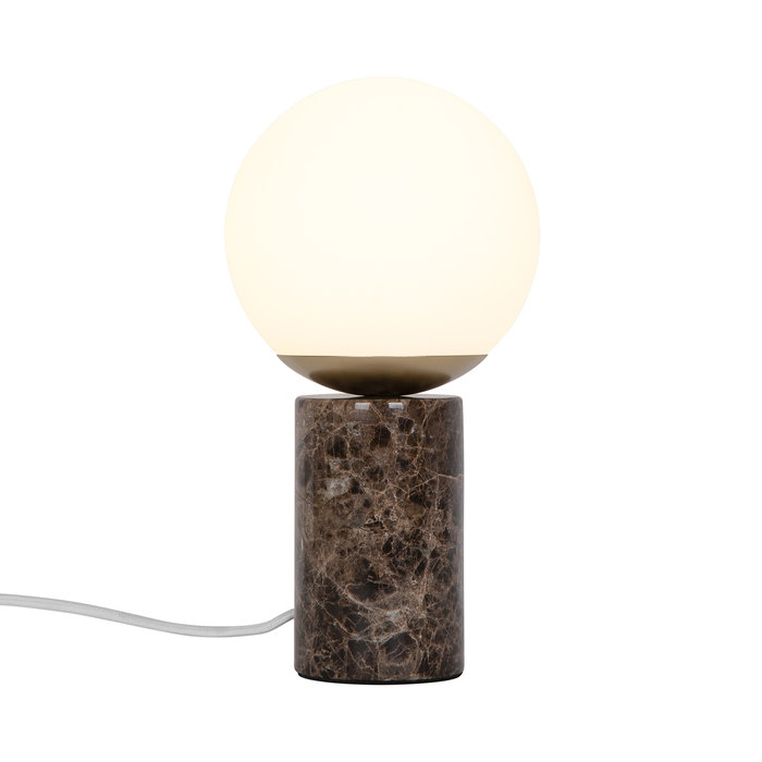 Tre - Brown Marble Scandi Table Lamp