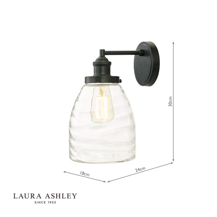 Ainsworth - Grey Outdoor Wall Light - Laura Ashley