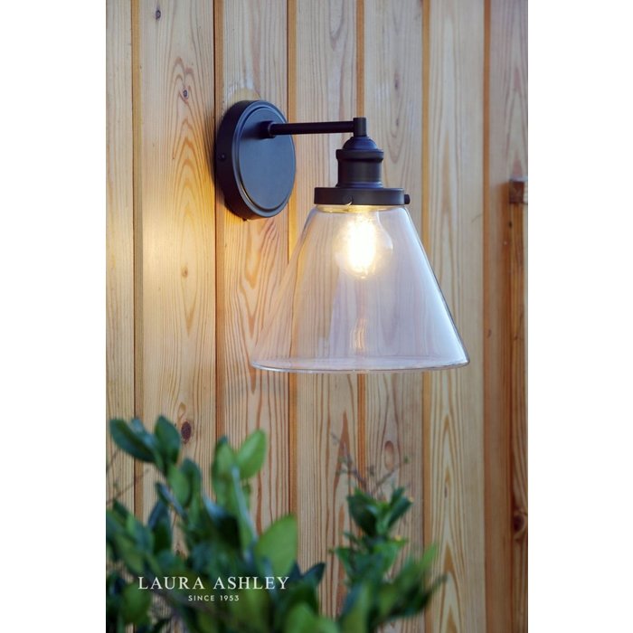 Isaac - Charcoal Grey Outdoor Wall Light - Laura Ashley