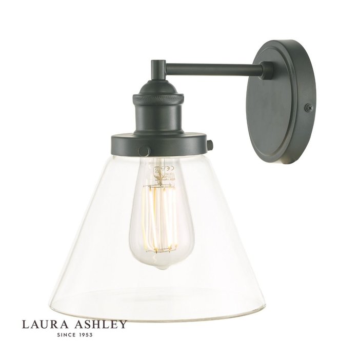 Isaac - Charcoal Grey Outdoor Wall Light - Laura Ashley