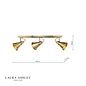 Rufus - Antique Brass 3 Light Bar Pendant - Laura Ashley
