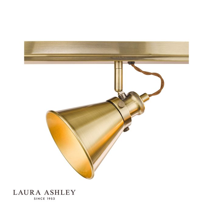 Rufus - Antique Brass 3 Light Bar Pendant - Laura Ashley