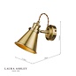 Rufus - Antique Brass Single Spotlight - Laura Ashley