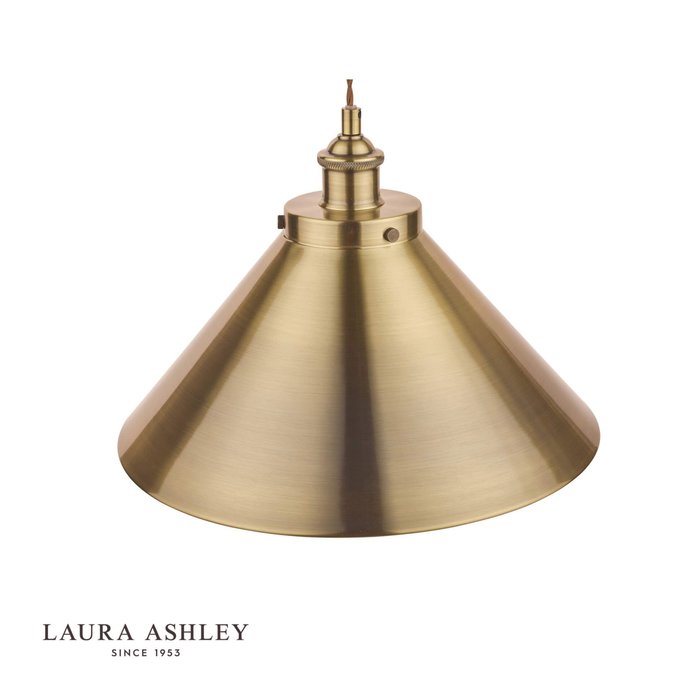 Rufus - Large Antique Brass Pendant - Laura Ashley