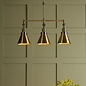 Rufus - Antique Brass 3 Light Adjustable Bar Pendant - Laura Ashley