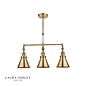 Rufus - Antique Brass 3 Light Adjustable Bar Pendant - Laura Ashley