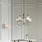 Cora - Polished Nickel Armed Chandelier Ceiling Light