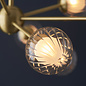 Beatrice - 9 Light Brass Armed Chandelier Pendant Light