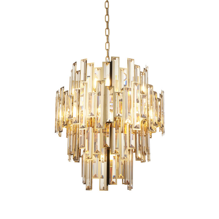 Victoria - Stunning Crystal & Gold 12 Light Pendant