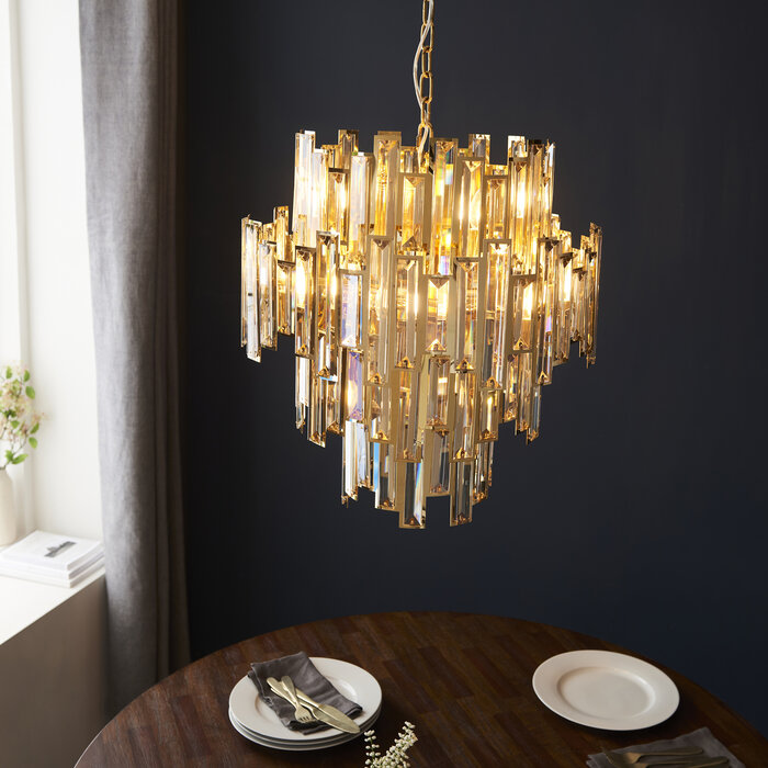 Victoria - Stunning Crystal & Gold 12 Light Pendant